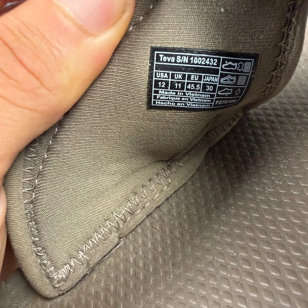 Teva Katavi Thong Sandals Mens 12 Brown Suede Hiking Flip Flops 1002432
